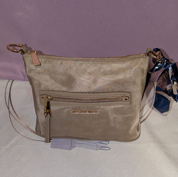 Michael Kors Handbags - MICHAEL KORS Gold Nylon Bag